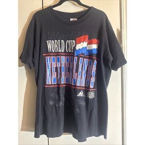 VTG 90s Apex One Netherlands World Cup 1994 T Shirt Men's L Single Stitch Soccer
